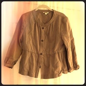 Banana Republic light brown cotton/linen blouse